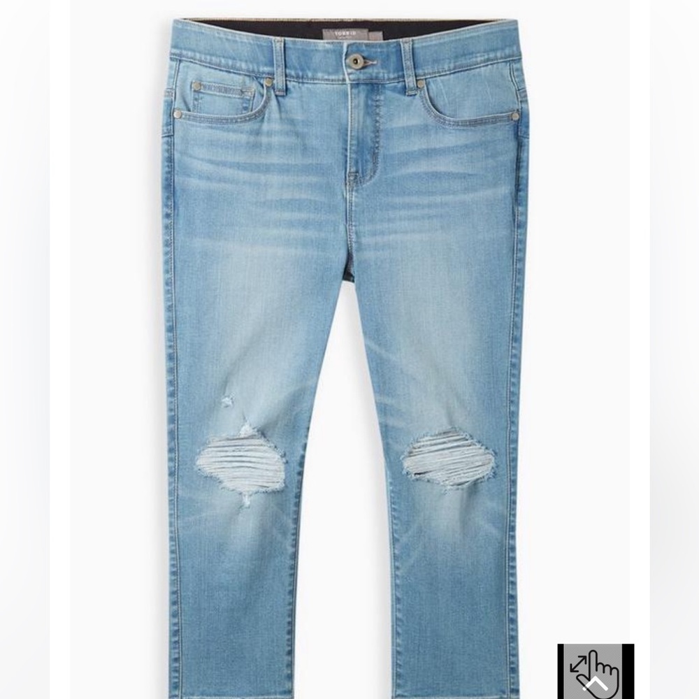 Torrid crop bombshell skinny super soft high-rise jeans